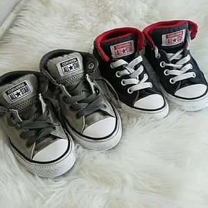 2 pairs Converse All Star Low top boys size 13